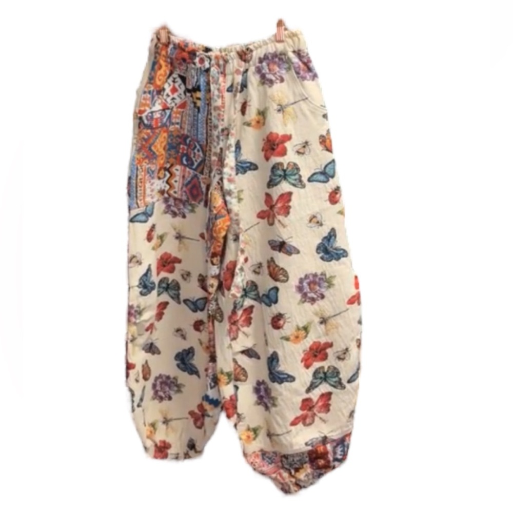 POL Mix N Match Butterfly Jacquard Print Joggers in Natural - Picture 3 of 16